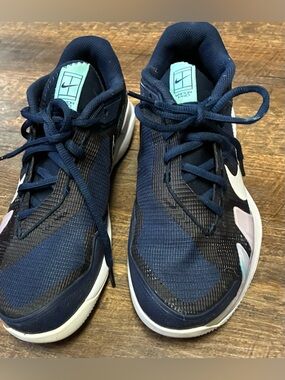 Nike Air Zoom Vapor Pro Tennis Shoes Navy Blue Teal White Size 6